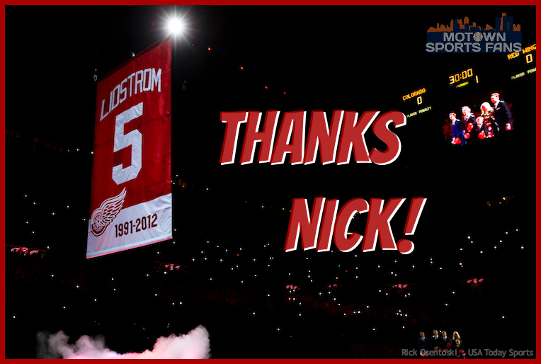 Nicklas Lidstrom Jersey Retired Detroit Red Wings