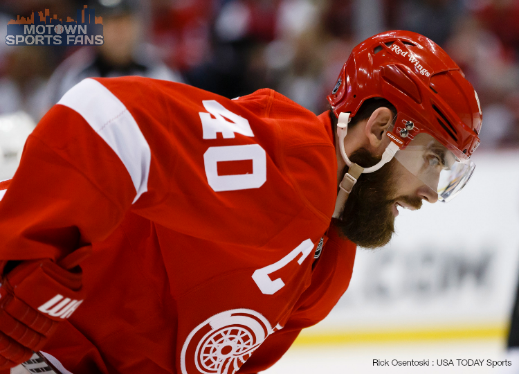 Henrik Zetterberg Detroit Red Wings 2014 NHL Playoffs Boston Bruins Game 4 MAIN