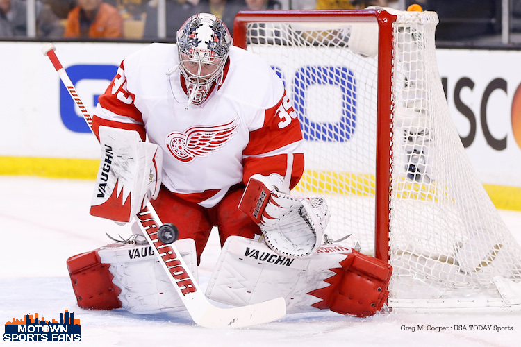 Jimmy Howard Red Wings Bruins 2014 Playoffs