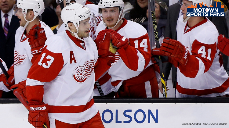 pavel datsyuk scores goal red wings bruins 2014 playoffs game 1